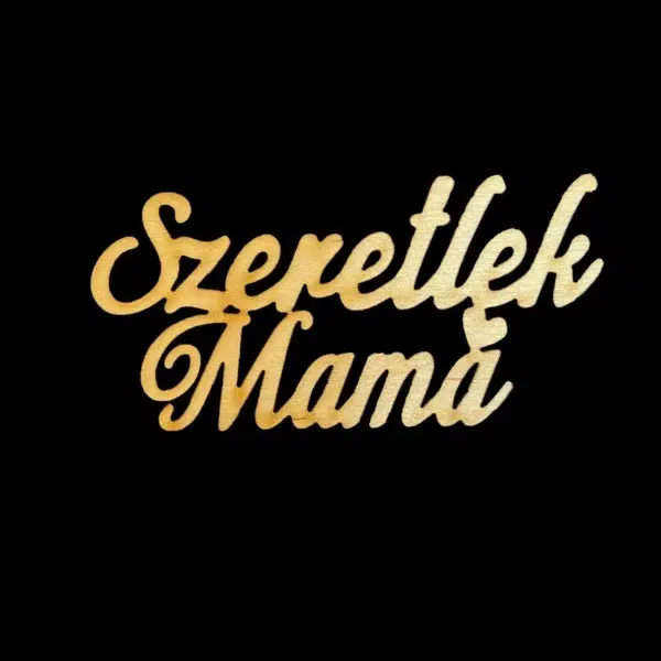 Szeretlek mama tábla - 9cm