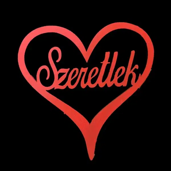 Szeretlek szívben 10cm - piros