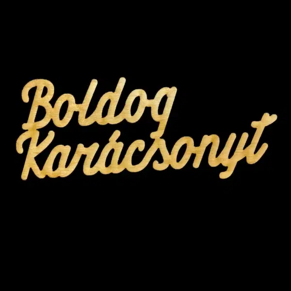 Boldog Karácsonyt felirat - 10cm