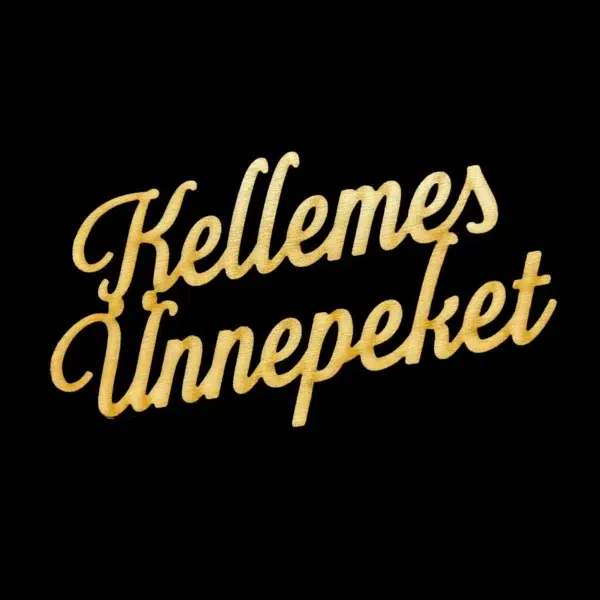 Kellemes Ünnepeket felirat - 12cm