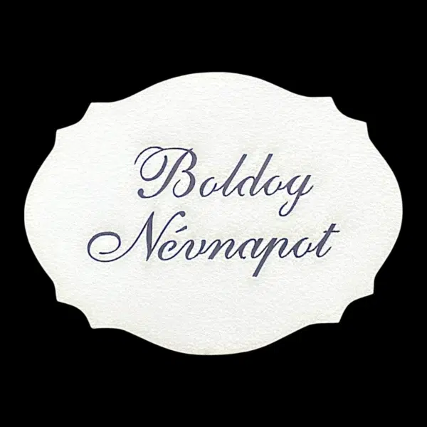 Boldog Névnapot fehér tábla - 10cm