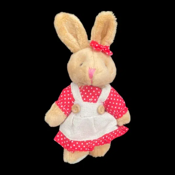 Nyuszi 16cm - pöttyös ruha