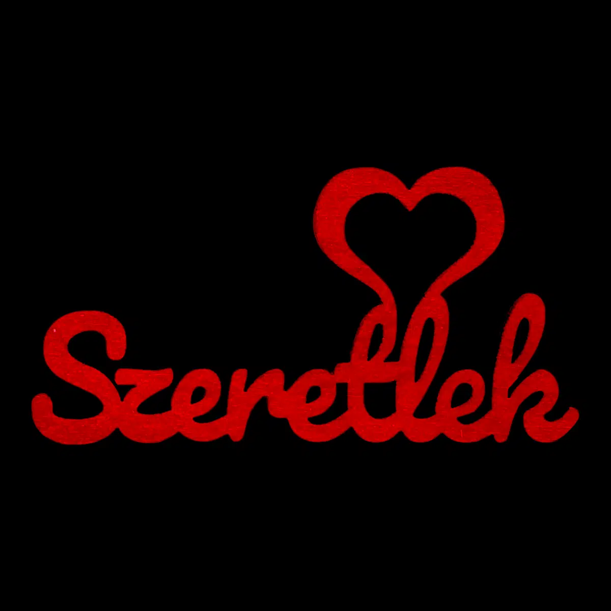 Szívecskés szeretlek felirat 10cm