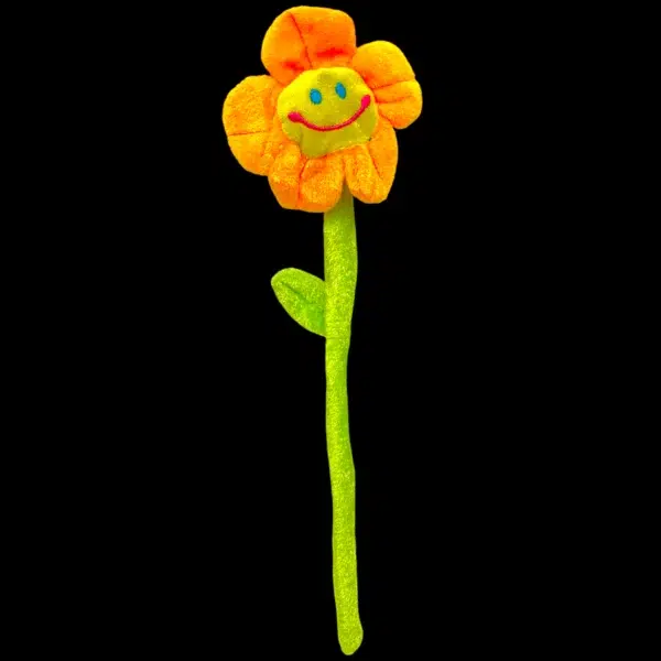 Plüss virág 30cm - sárga