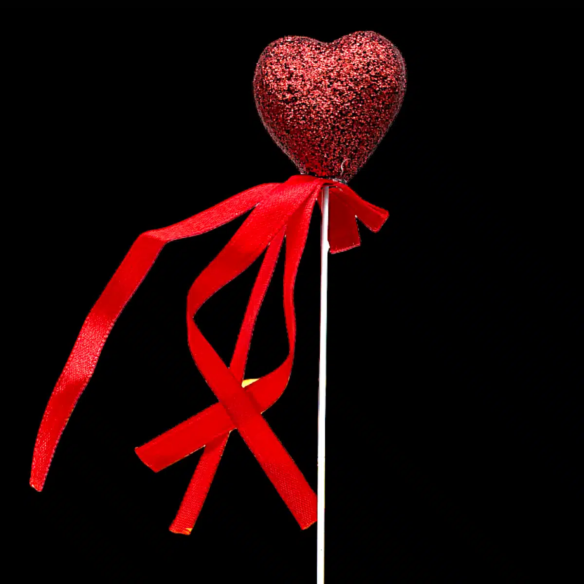 Szív pálcán 3cm - piros
