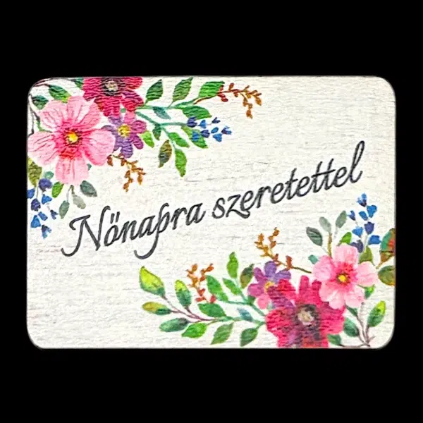 Nőnapra szeretettel 7cm - fekvő