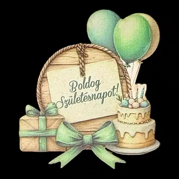 Boldog Születésnapot lufis - 7cm