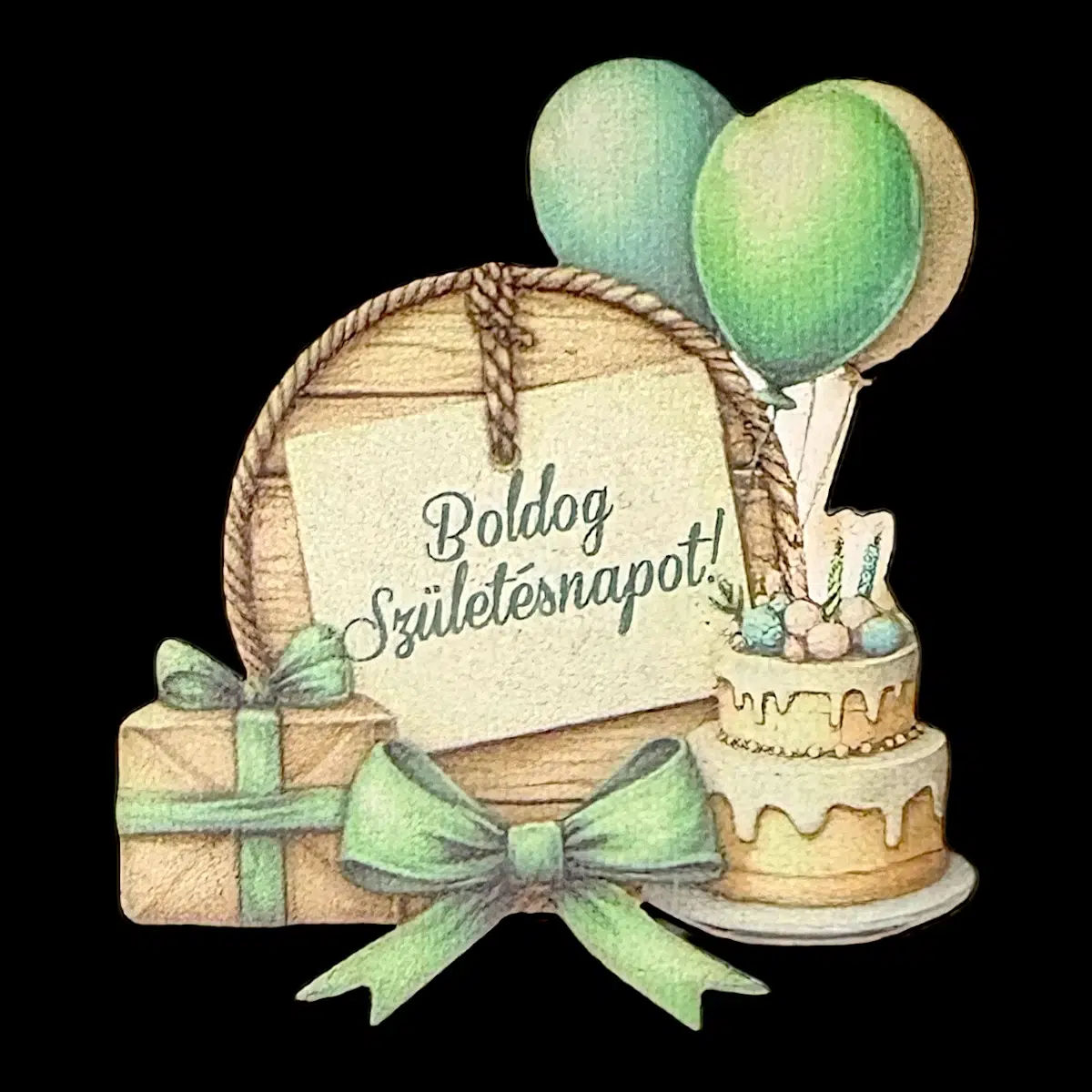 Boldog Születésnapot lufis - 7cm