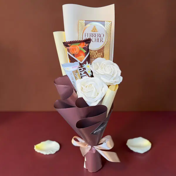 Fehér rózsa csokor