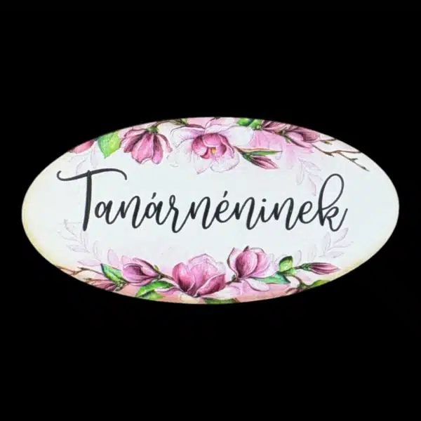 „Tanárnéninek” – ovál – 8cm