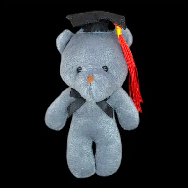 Kalapos maci 13cm - szürke